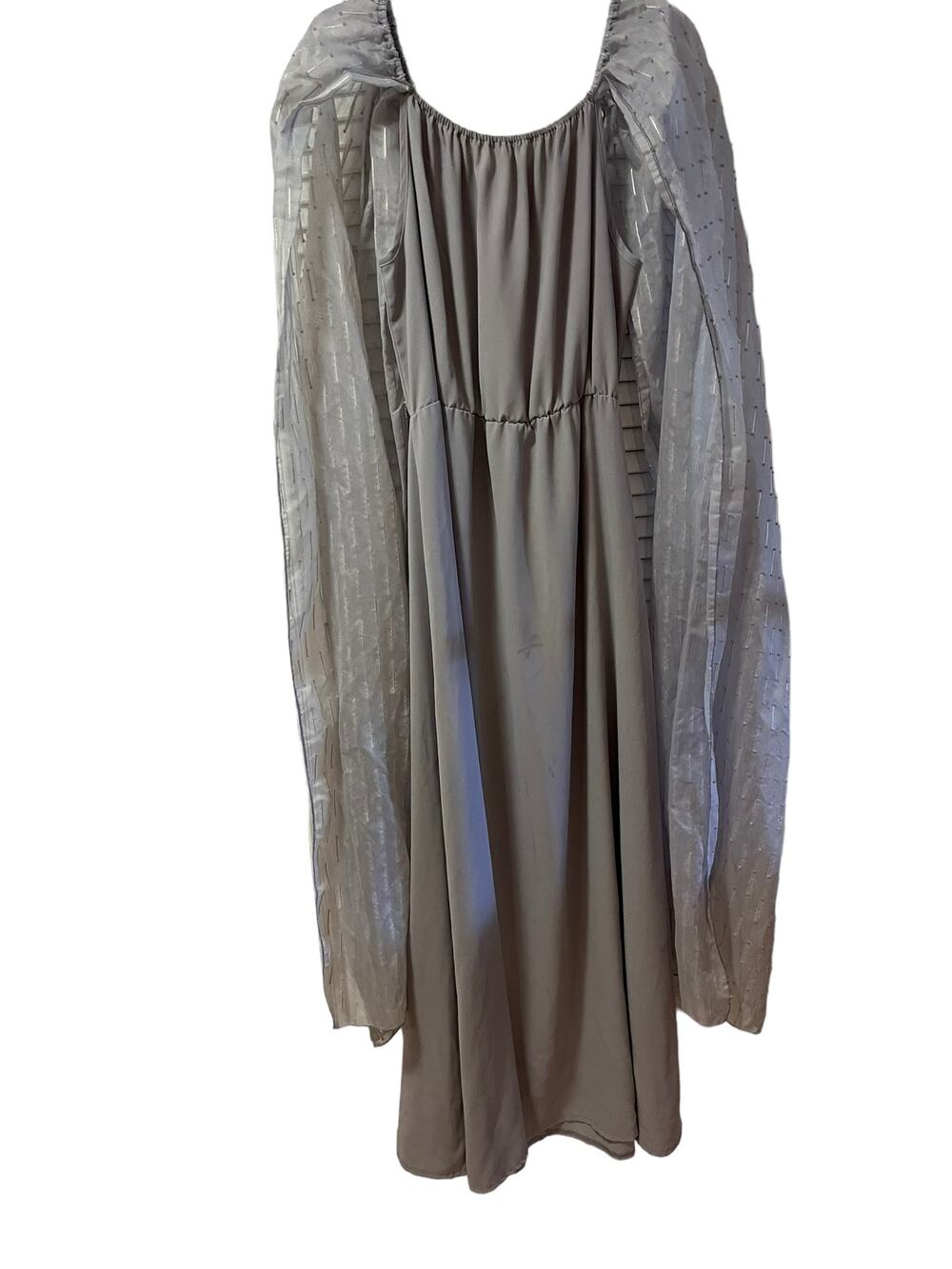 SHEIN Light Purple Light Long Flutter Sleeves Floor Length Dress SzXL